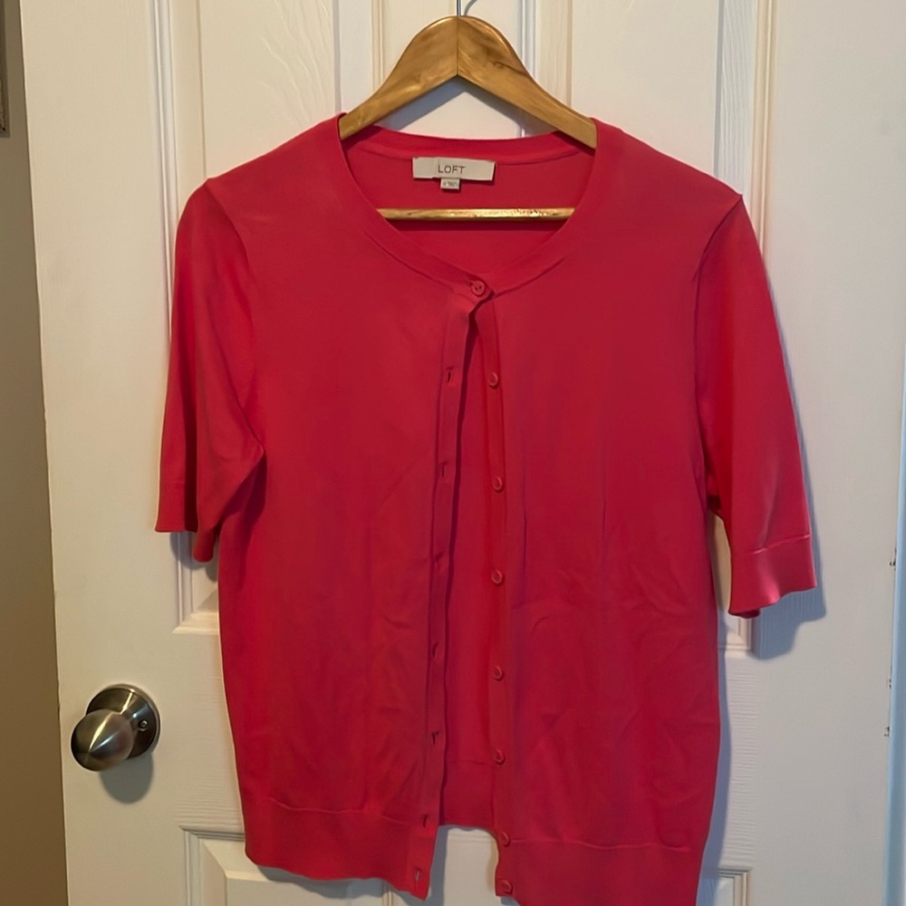 Short sleeve cotton sweater